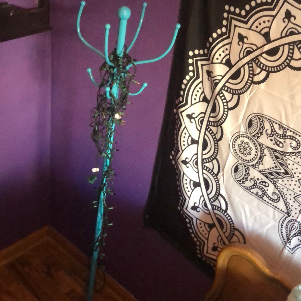 Hanging tree and Christmas lights